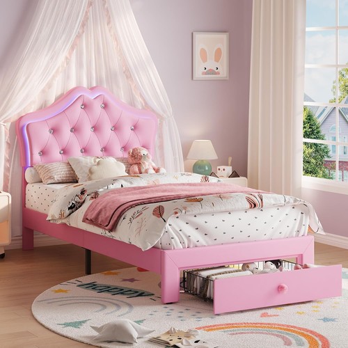 Twin size upholstered - size, bed