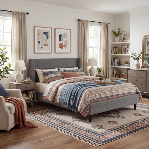 Stylish platform bed frame - stylish,
